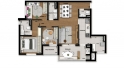1º Pavimento - Apartamento 91 m² - Torres 2 e 3