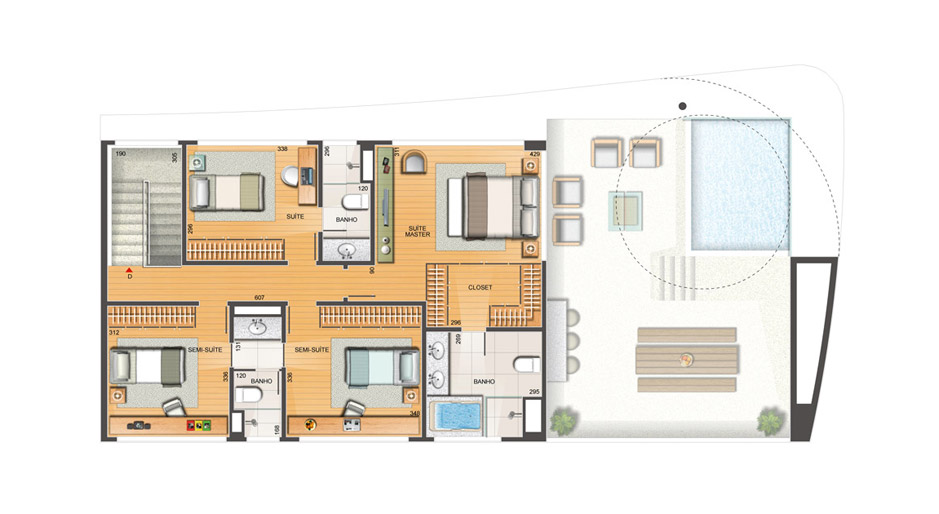 Apartamento Cobertura 4 Q - 243m² Nível 2