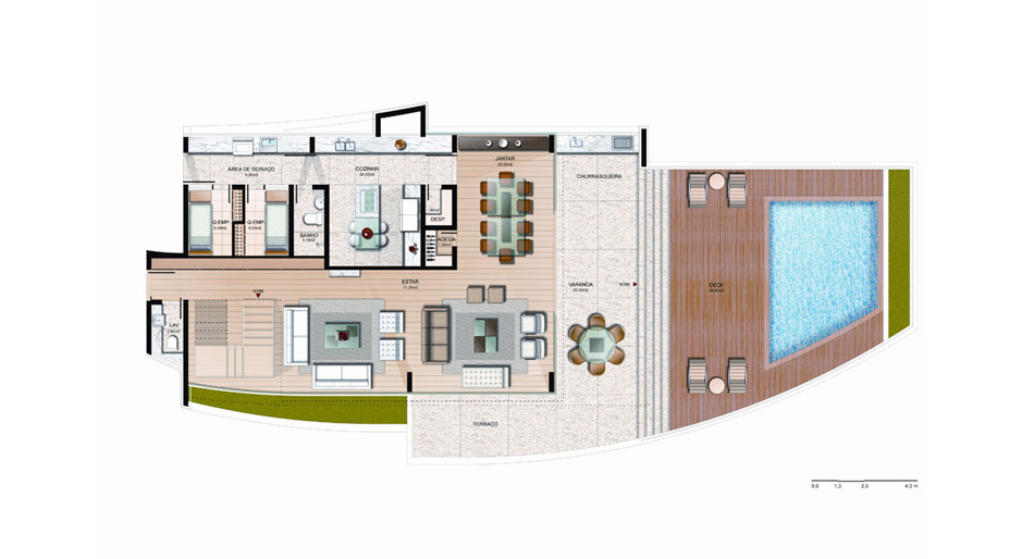 Cobertura Top House - 450m² - nível 1 