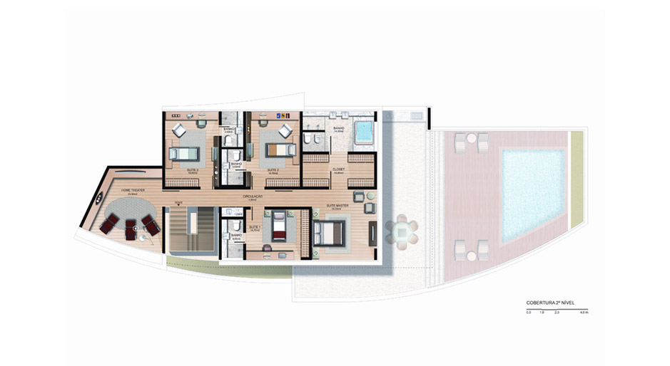 Cobertura Top House - 450m² - nível 2